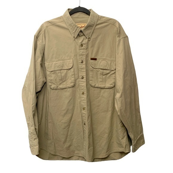 Woolrich Outdoorwear Men’s Khaki Button Down Size‎ XL - Picture 2 of 7